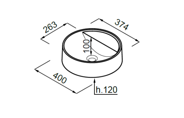 Obrazek Umywalka Elleci PURO T 40 ROUND