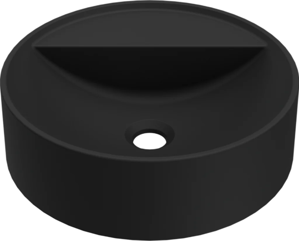 Obrazek umywalka PURO T 40 ROUND Black nablatowy