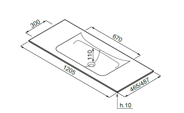 Obrazek Umywalka Elleci VIVO 120