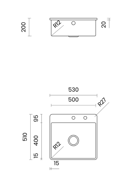 Obrazek Zlewozmywak Tasca IRIS 50 BM stal