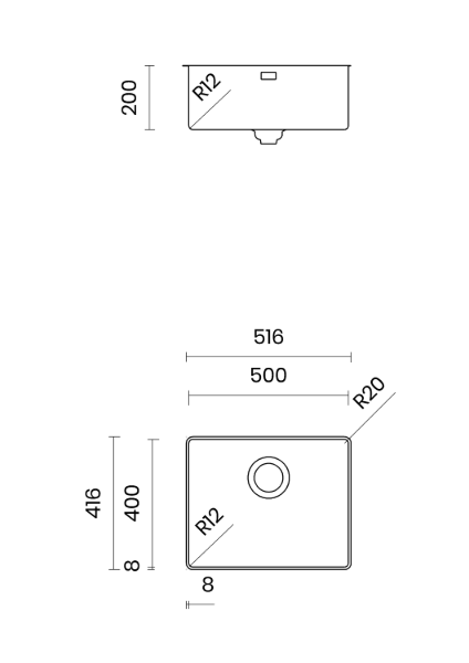Obrazek Zlewozmywak Tasca PURA SLIM 50 stal