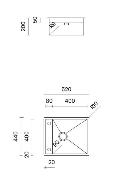 Obrazek Zlewozmywak Tasca PHANTOM SIDE 40 stal
